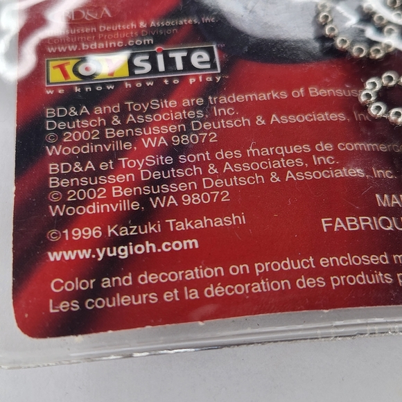 Vintage Yu-Gi-Oh Red-Eyes Black Metal Dragon Dog Tag 1996 yugioh - Picture 4 of 4